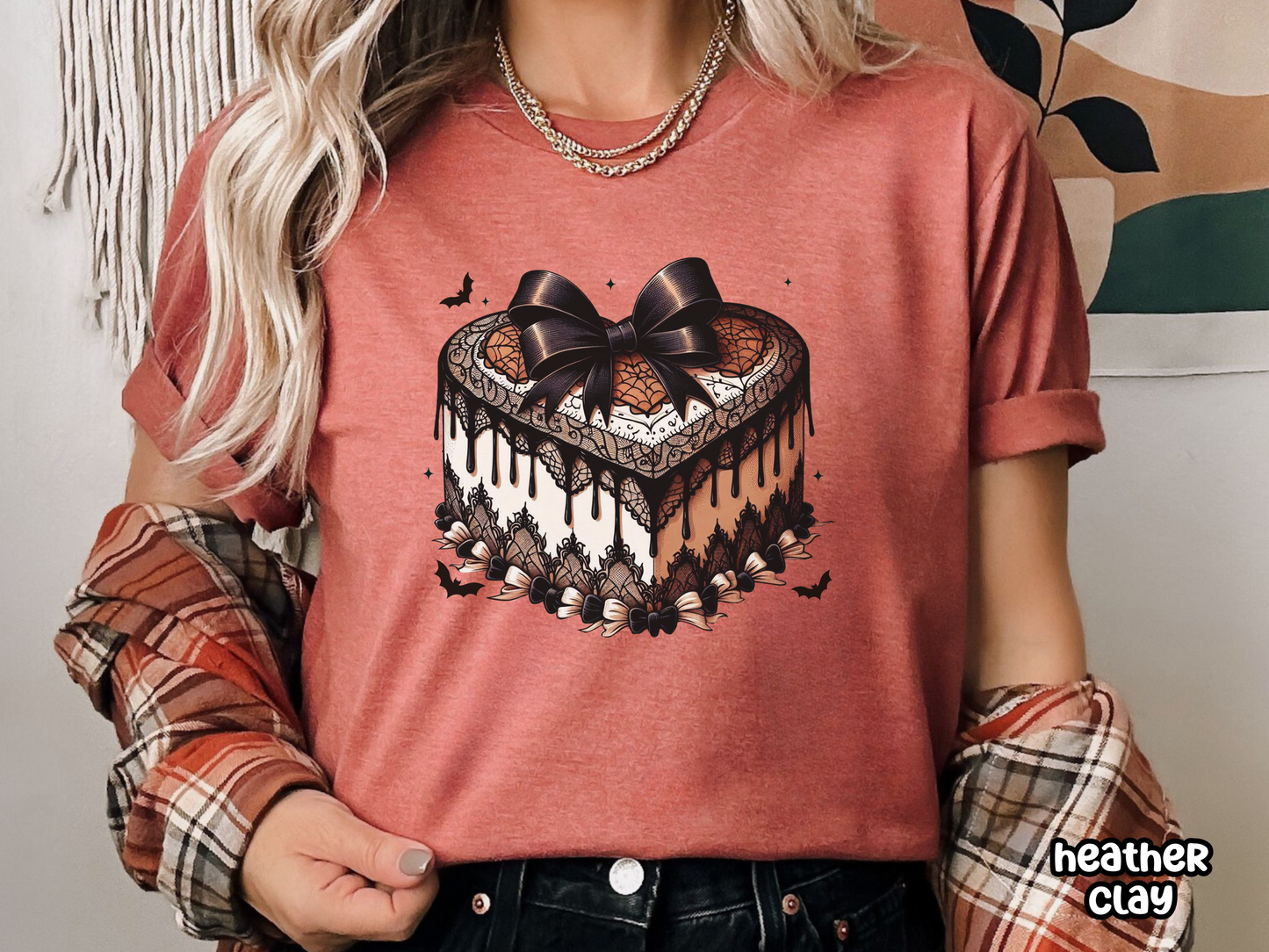 Spooky Gothic Halloween Cake Tee