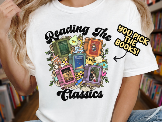 Reading The Classics Custom Book Cover Bookish Shirt