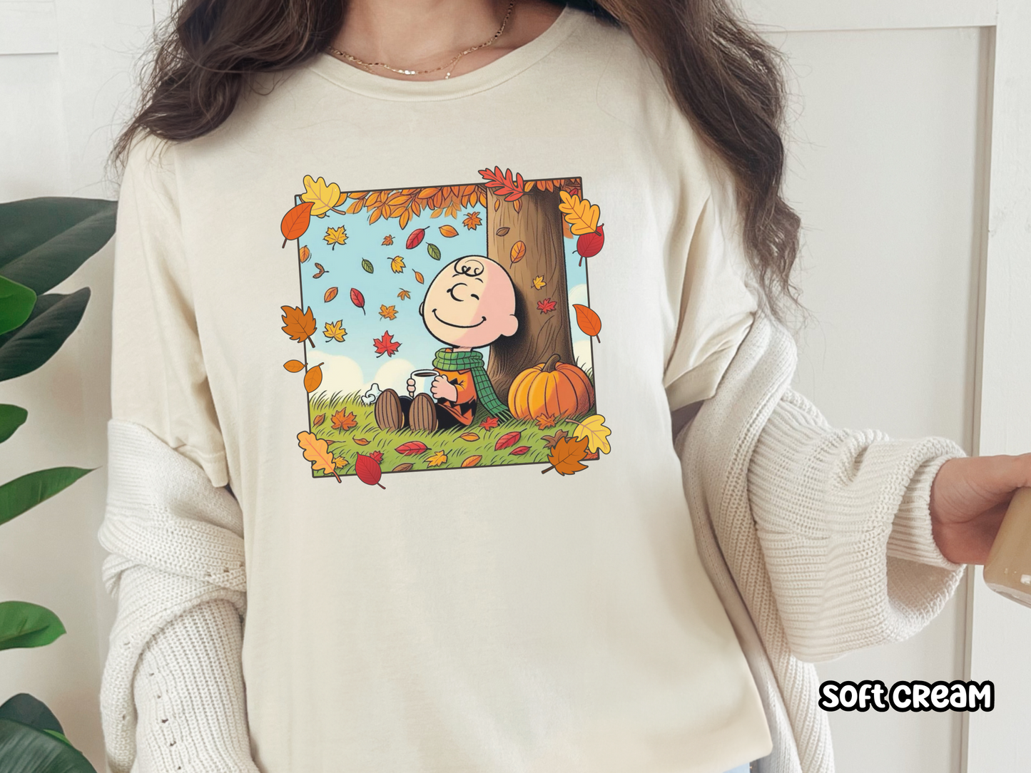 Charlie Pumpkin & Leaves Graphic Tee