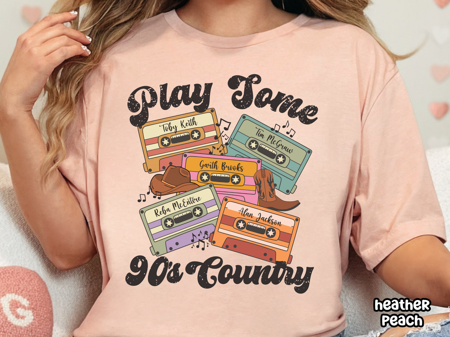 Play Some 90s Country Retro Cassette Tape Fully Custom Music Shirt