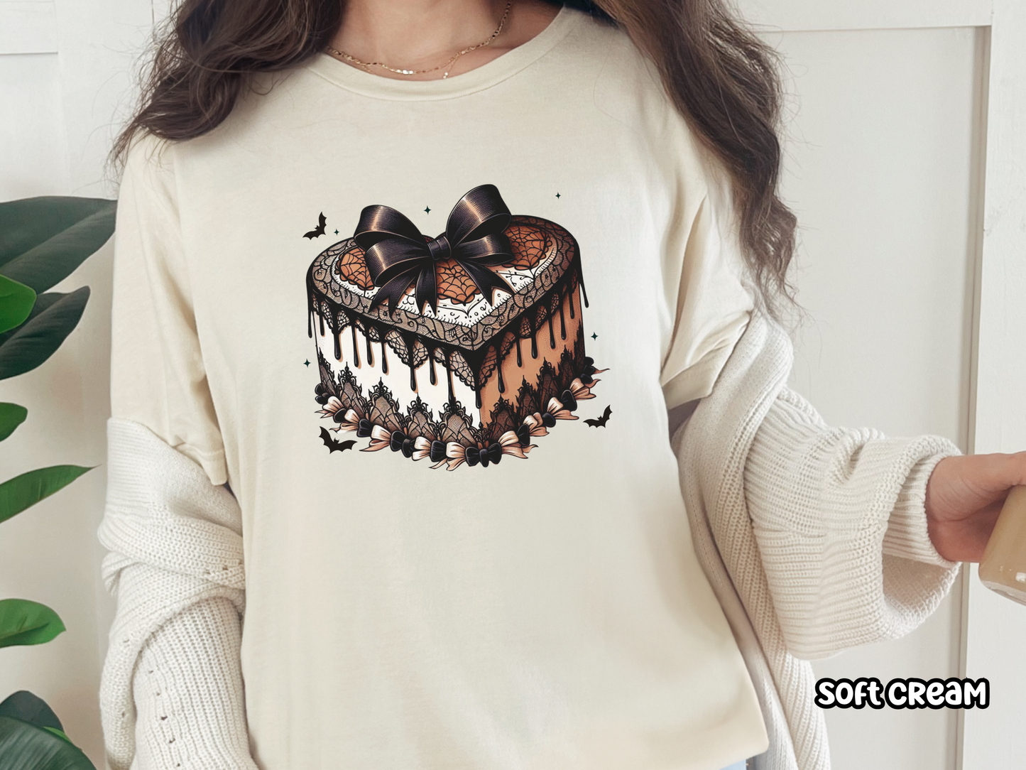 Spooky Gothic Halloween Cake Tee