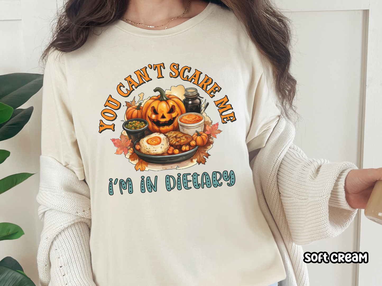 Can't Scare Me Dietary Nursing Halloween Tee