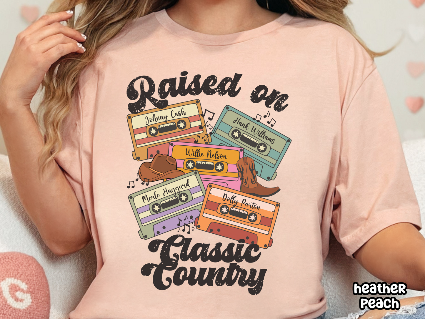 Raised On Classic Country Cassette Tape Custom Music Shirt