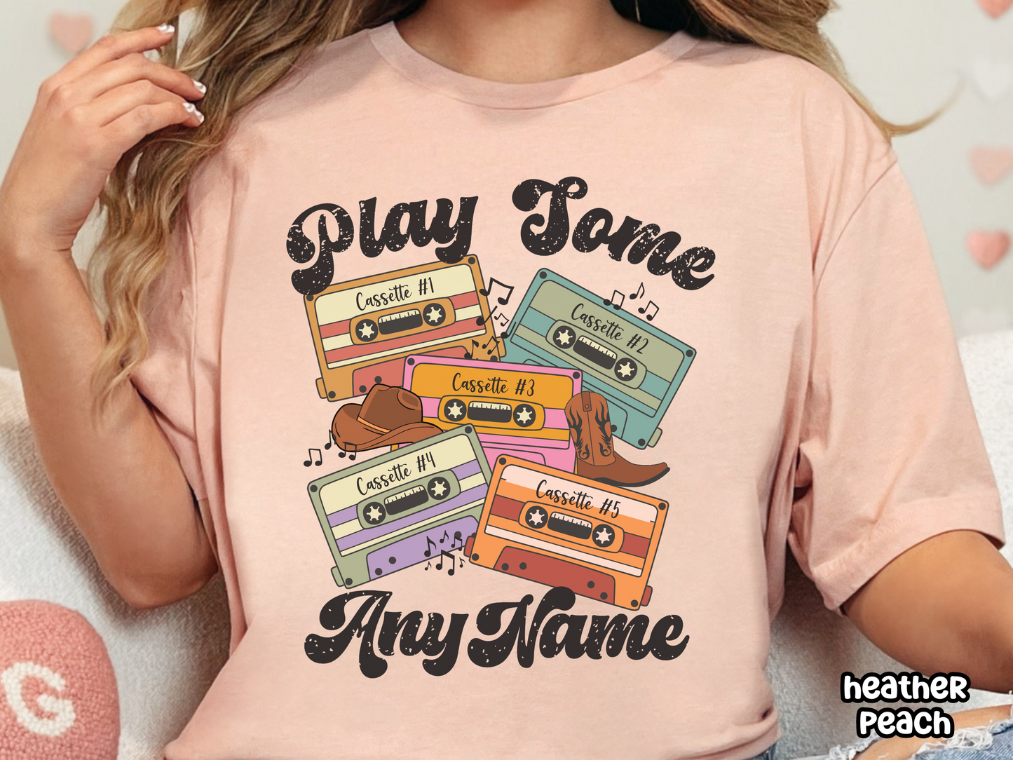 Play Some 'Any Artist' Retro Cassette Tape Fully Custom Music Shirt