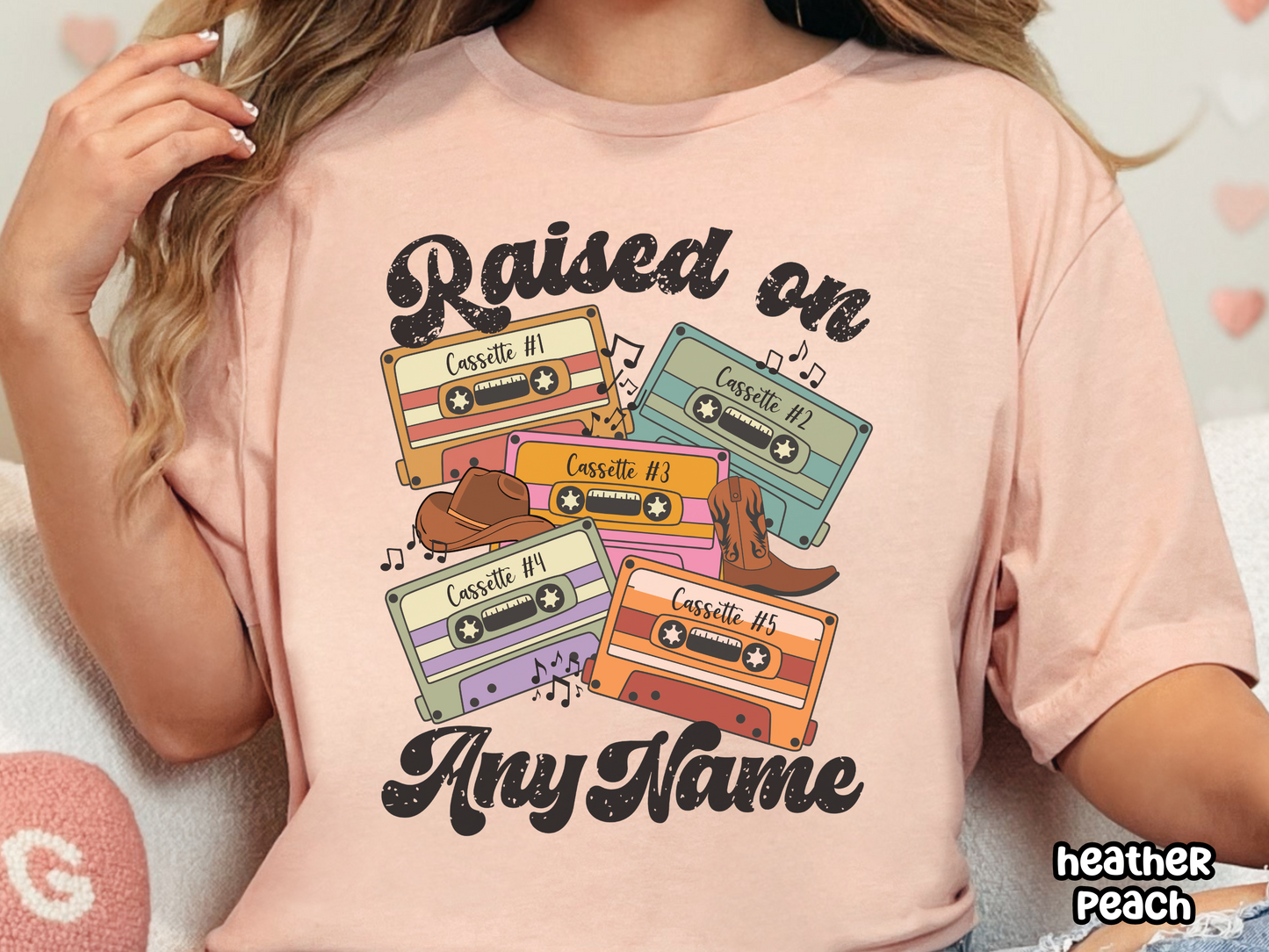 Raised On 'Any Artist' Retro Cassette Tape Fully Custom Music Shirt