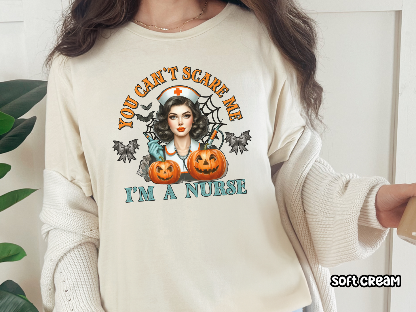 Can't Scare Me I'm A Nurse Nursing Halloween Tee