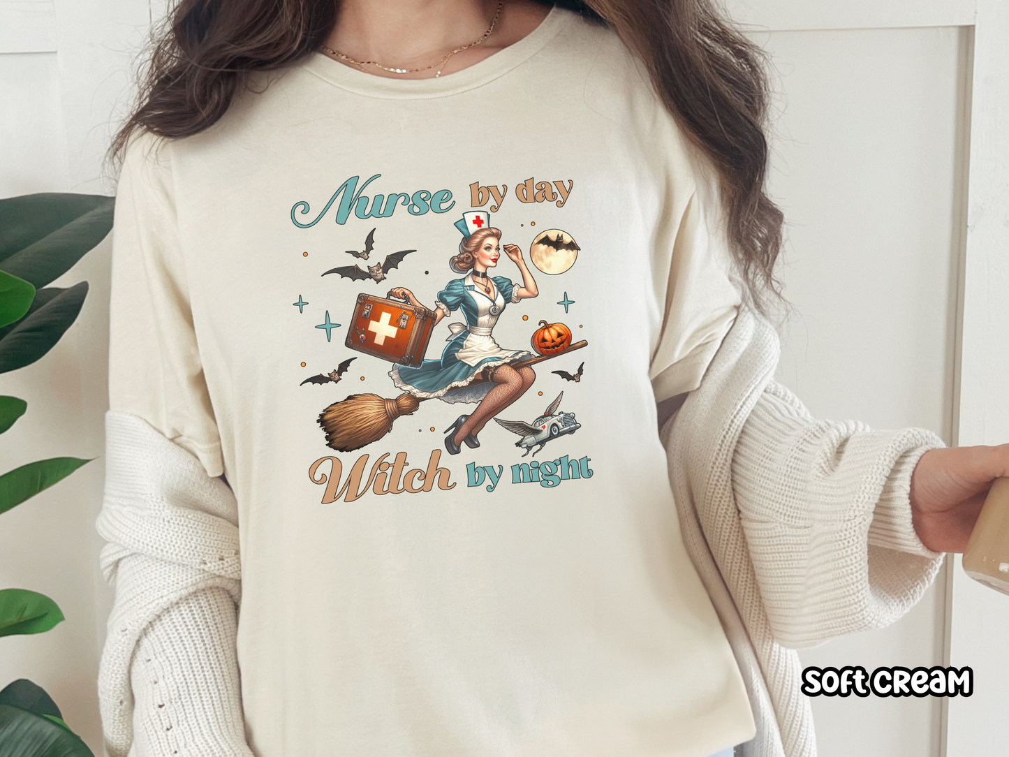 Witchy Nurse By Day Nursing Halloween Tee