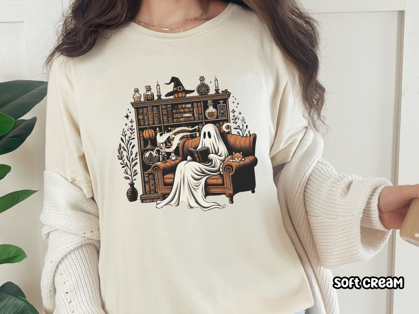 Bookish Reading Library Ghost Spooky Season Tee