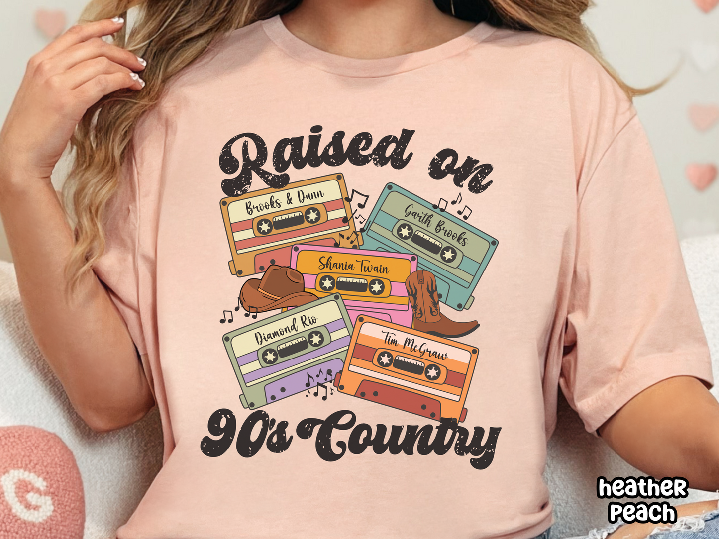 Raised on 90s Country Retro Cassette Tape Fully Custom Music Shirt