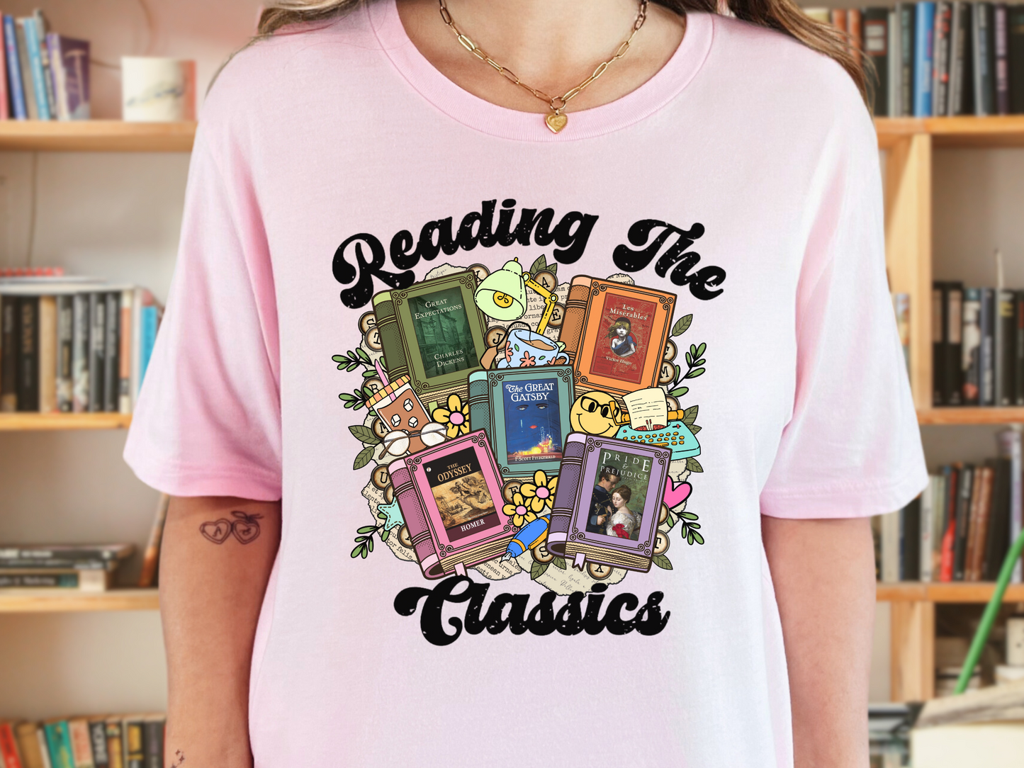 Reading The Classics Custom Book Cover Bookish Shirt