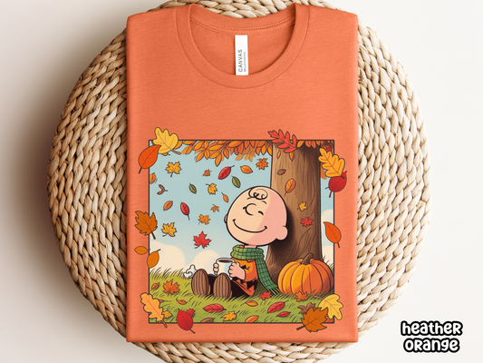 Charlie Pumpkin & Leaves Graphic Tee