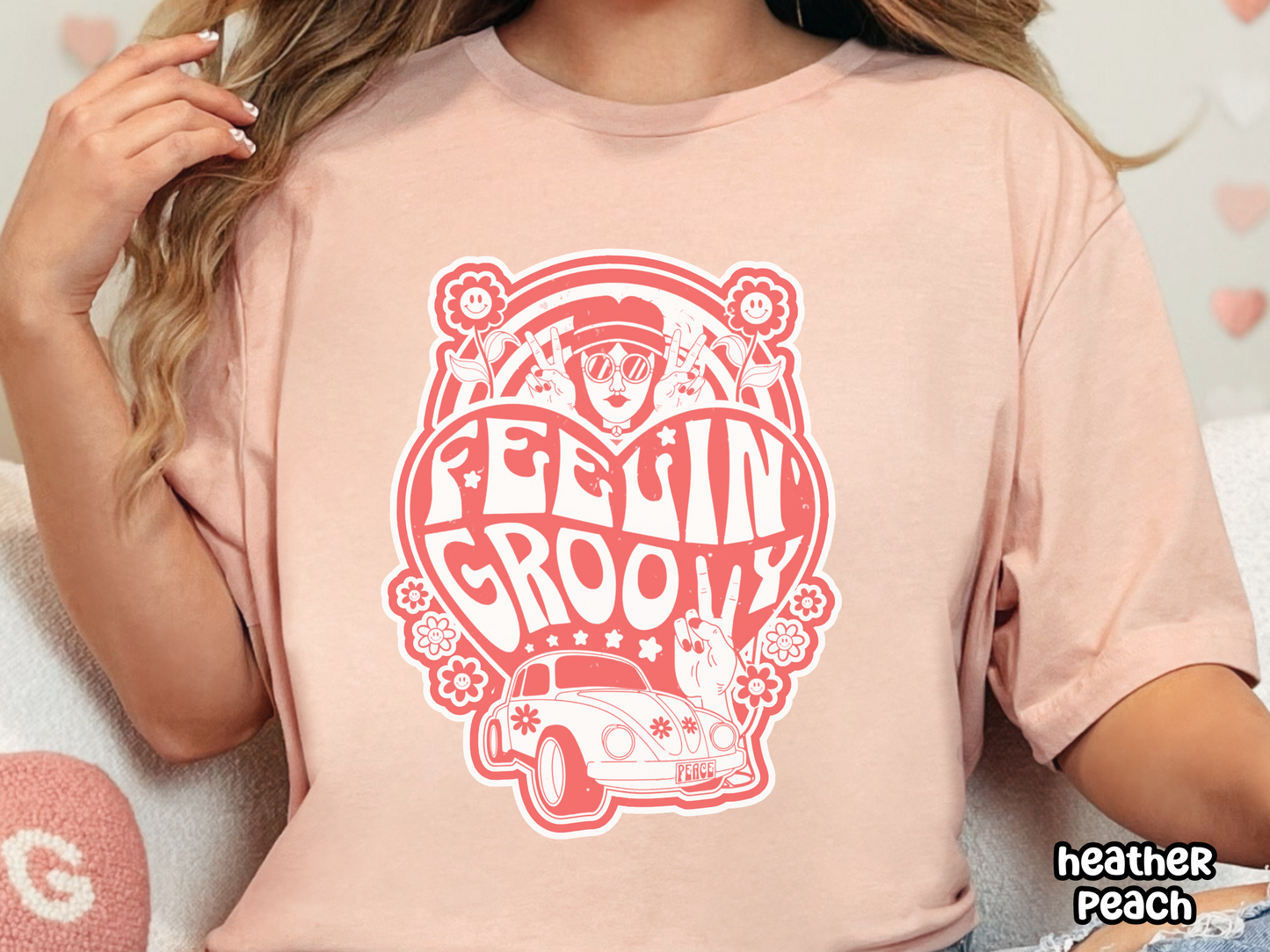 Feelin' Groovy Flower Child Hippy Love Shirt