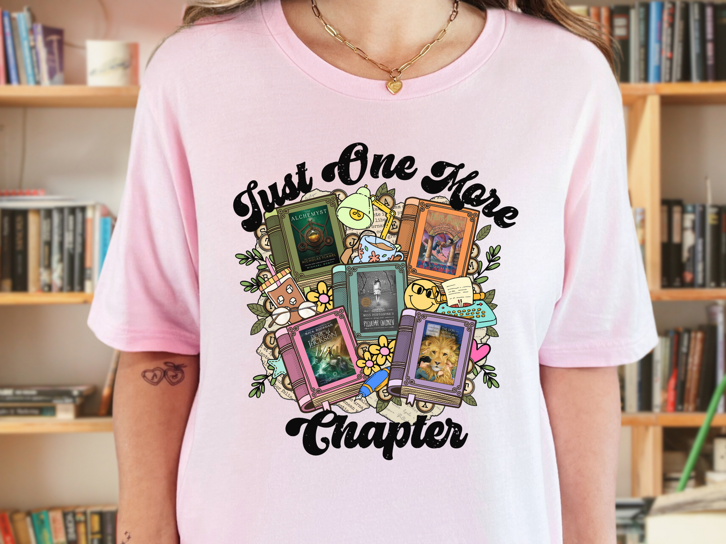 Just One More Chapter Custom Book Cover Bookish Shirt