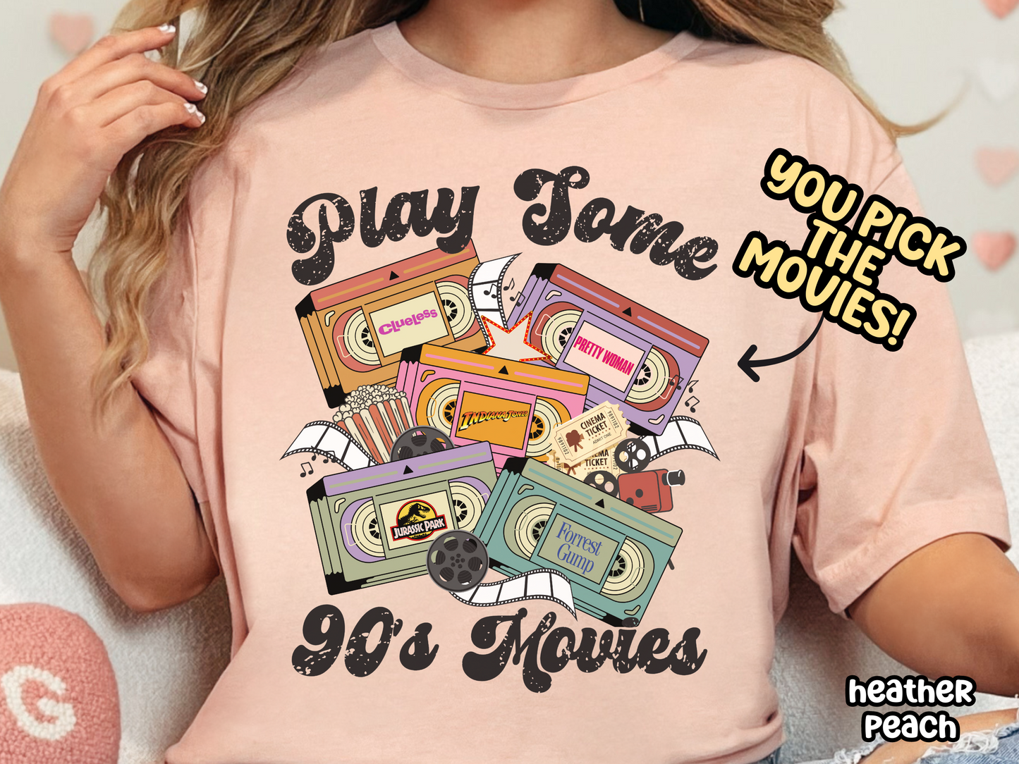 90s Movies Play Some 90s Films VHS Tape Custom Movie Tee