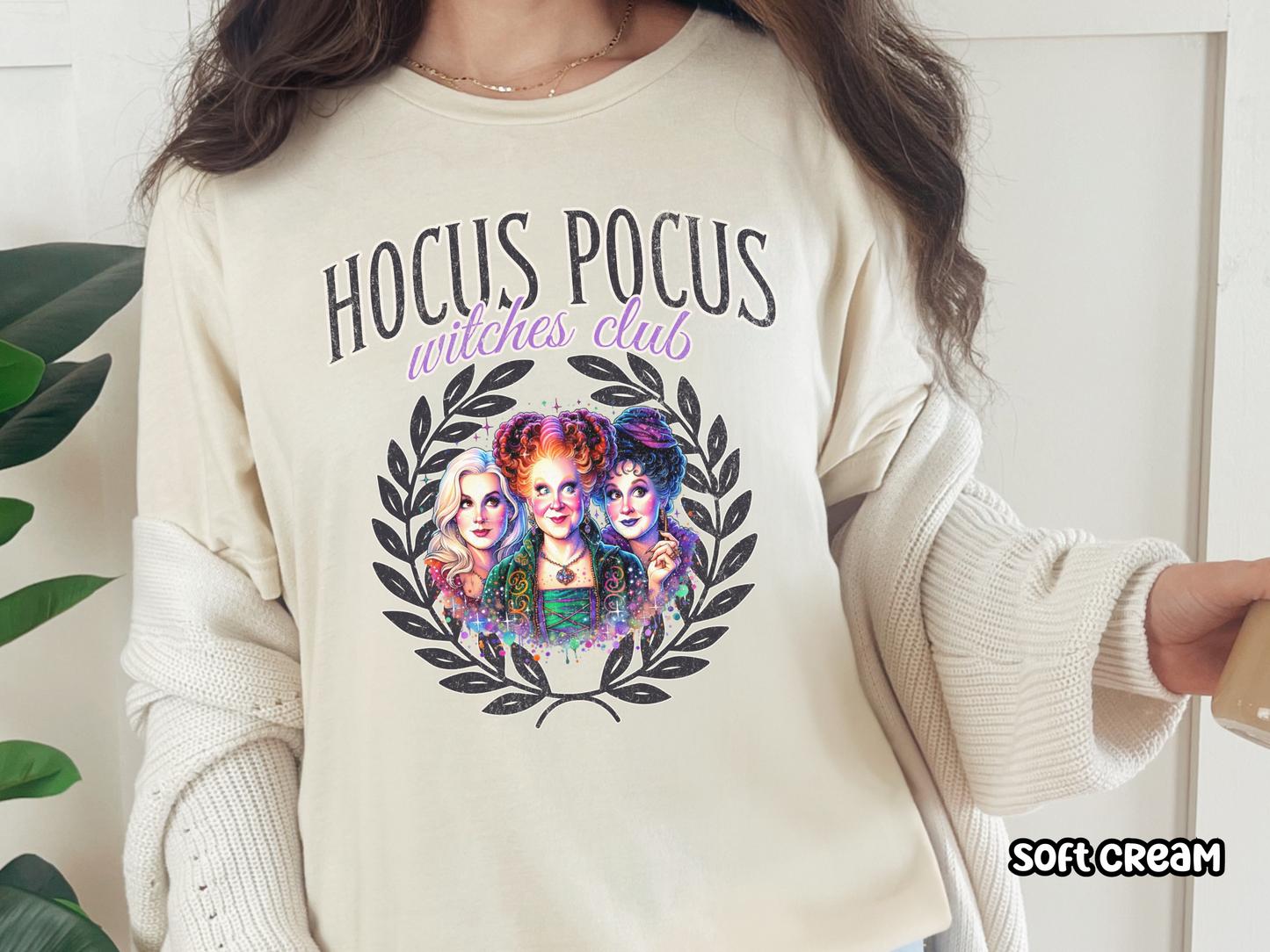 Hocus Pocus Witches Club Girly Halloween Tee