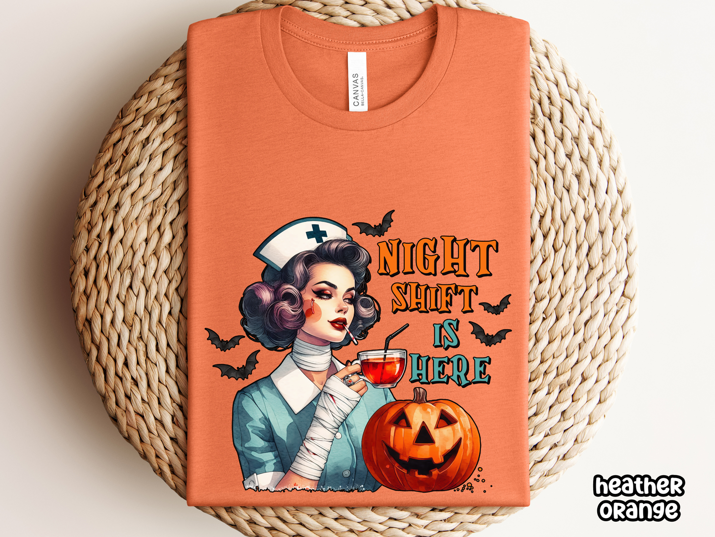 Night Shift Nurse Vintage Style Halloween Shirt