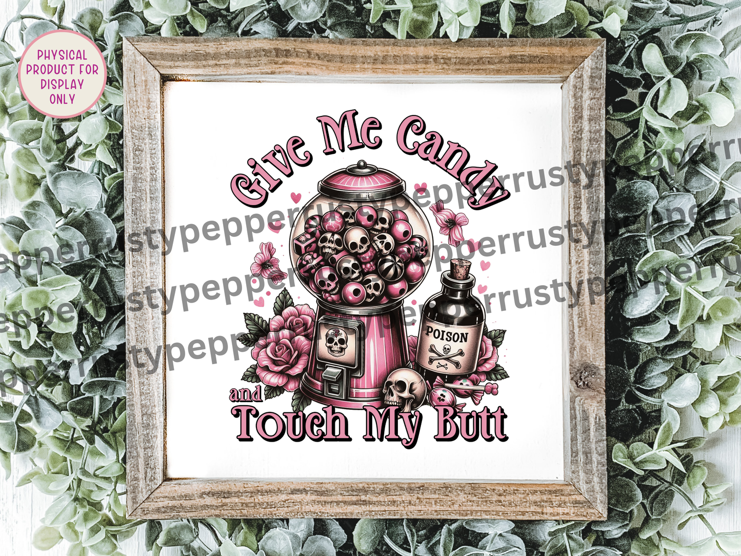 Girly Skull Bubblegum Machine Halloween Candy PNG File