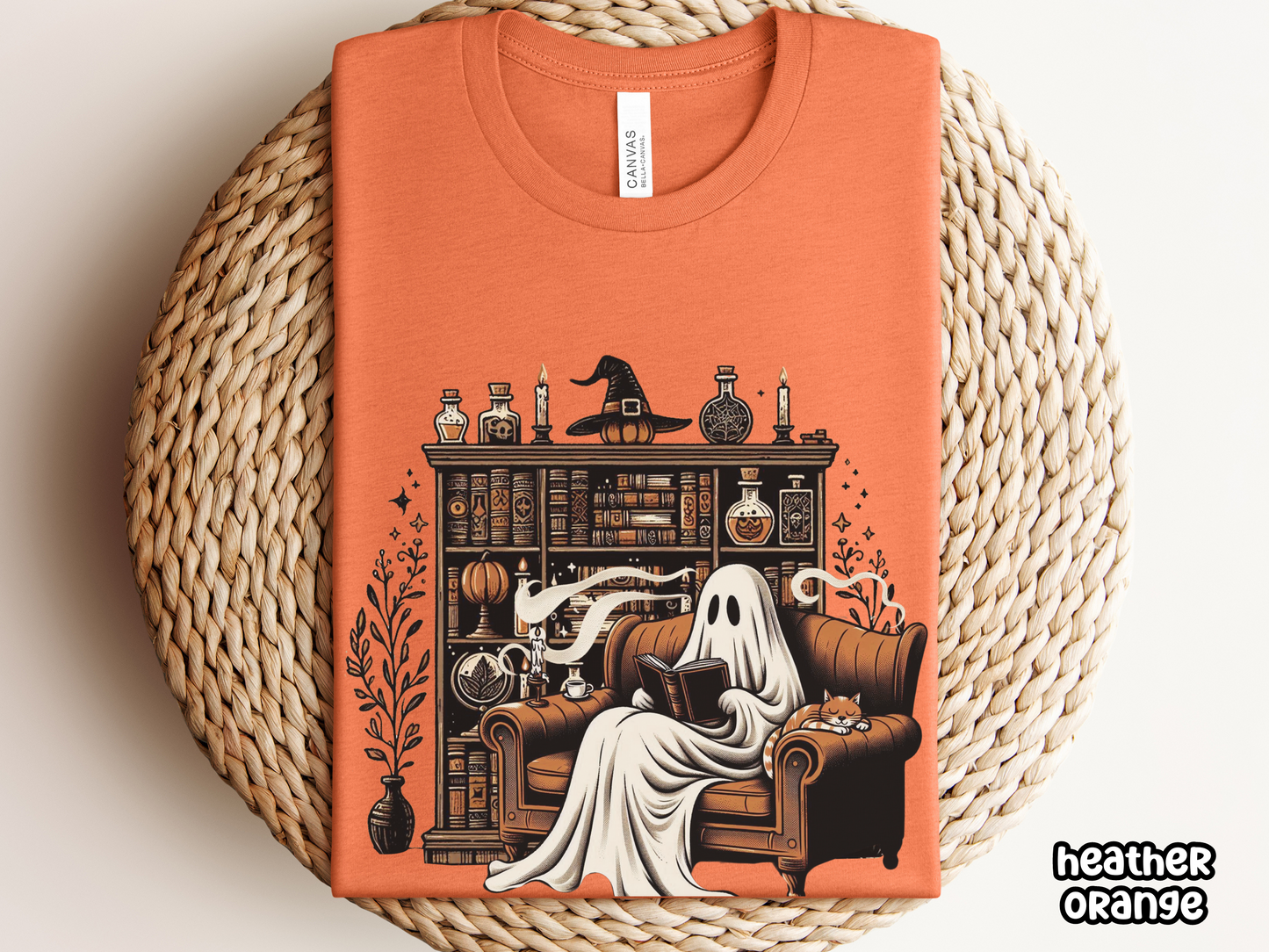 Bookish Reading Library Ghost Spooky Season Tee