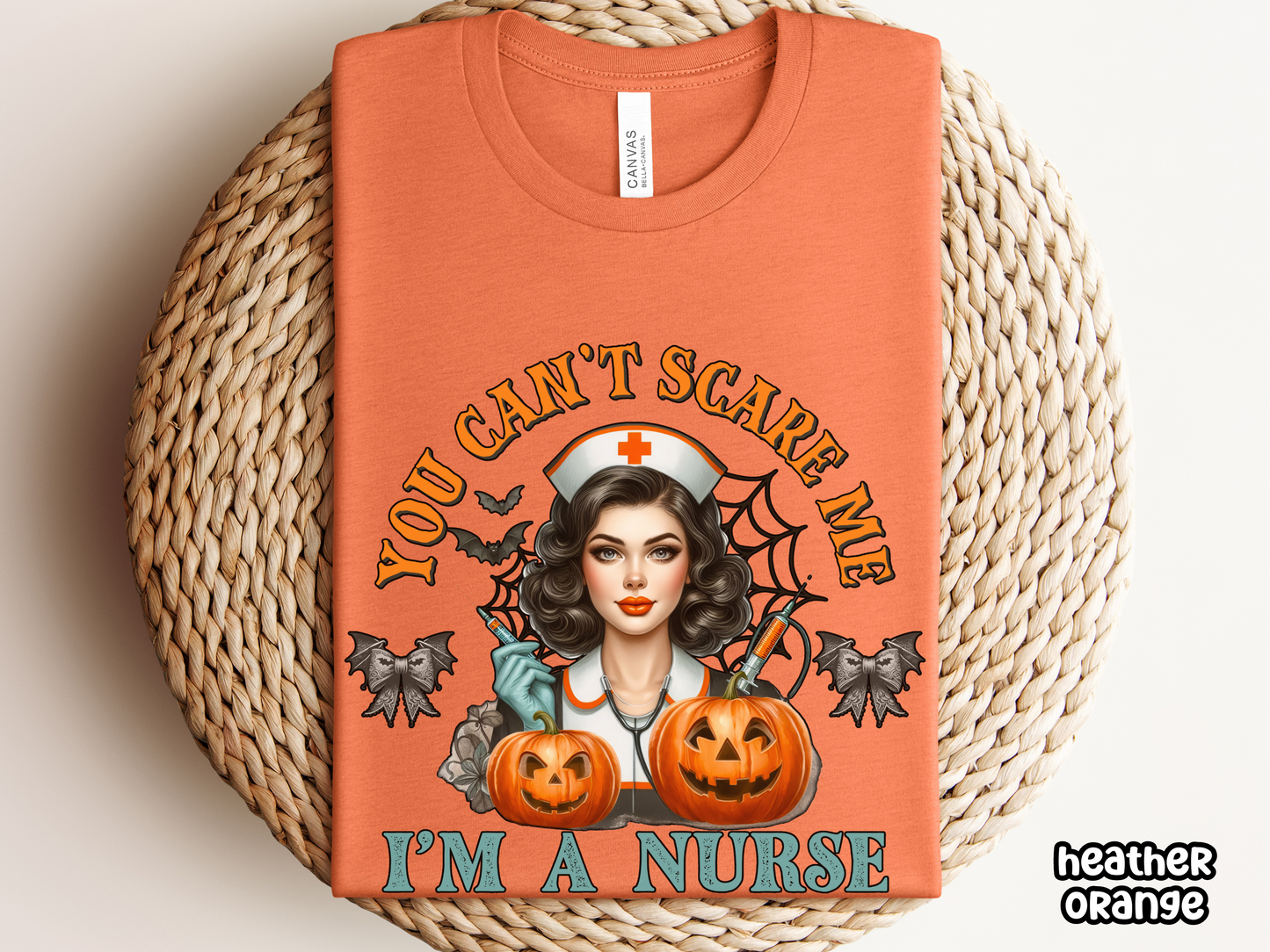 Can't Scare Me I'm A Nurse Nursing Halloween Tee