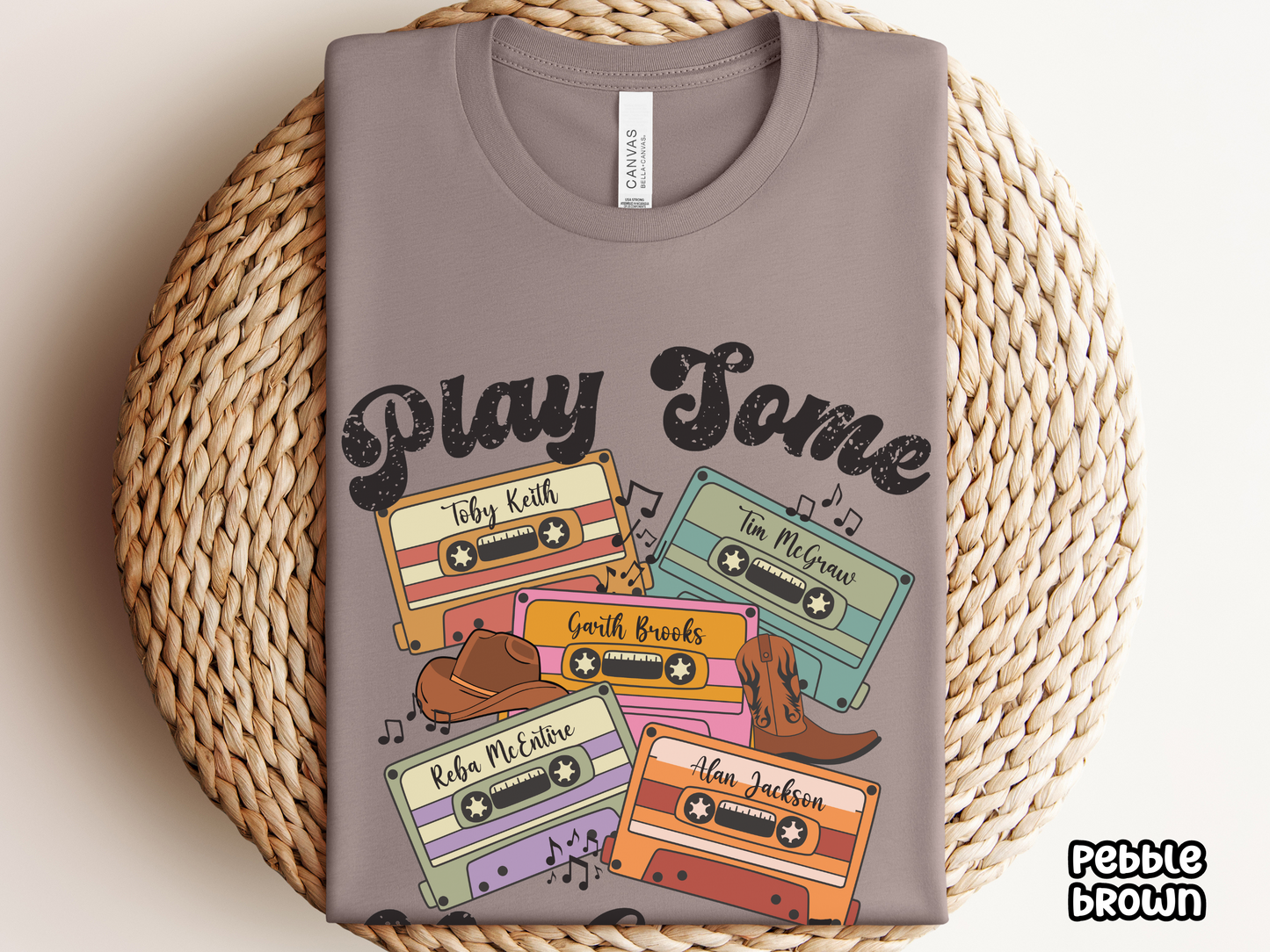 Play Some 90s Country Retro Cassette Tape Fully Custom Music Shirt