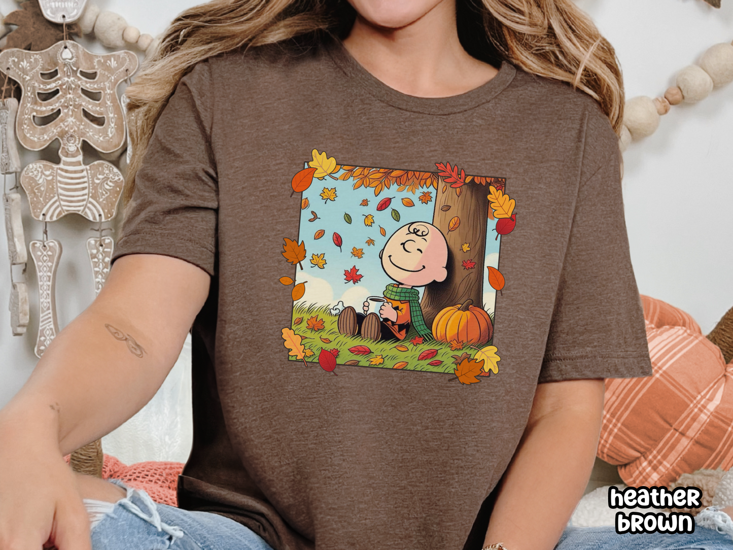 Charlie Pumpkin & Leaves Graphic Tee