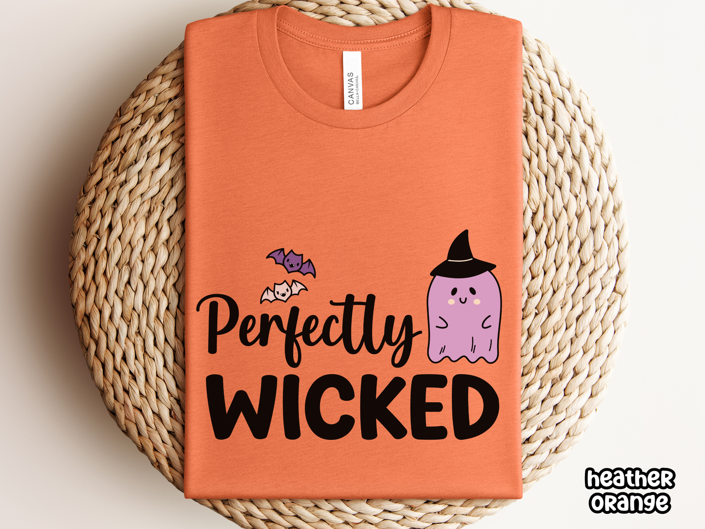 Perfectly Wicked Cute Purple Ghost Halloween Tee