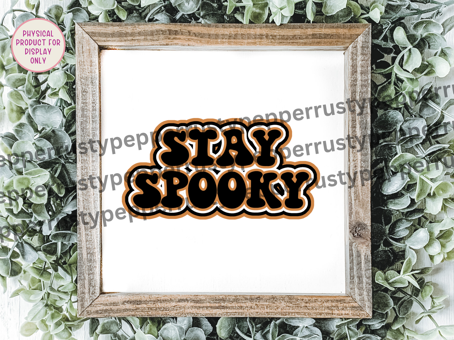 Stay Spooky Retro Font Halloween PNG File