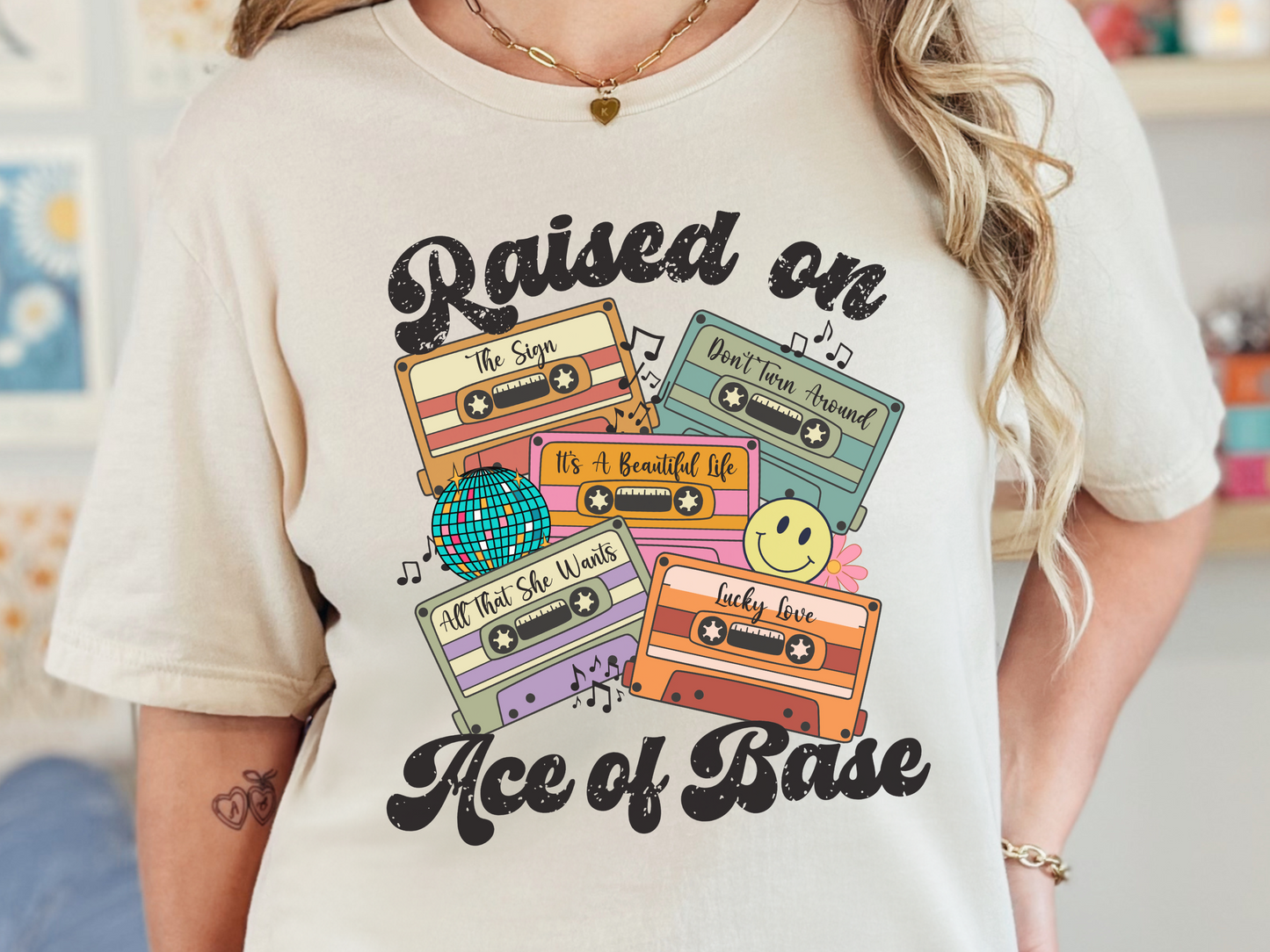 Ace of Base Raised on Pop Retro Cassette Tape Fully Custom Music Shirt