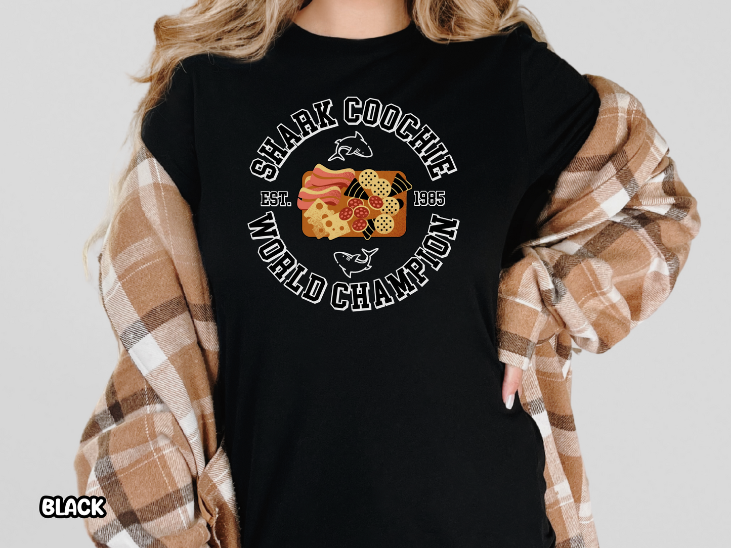 Shark Coochie World Champion Funny Charcuterie Shirt