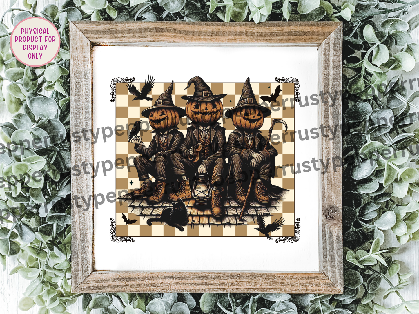 Sleepy Hollow Checkerboard Pumpkinhead PNG File