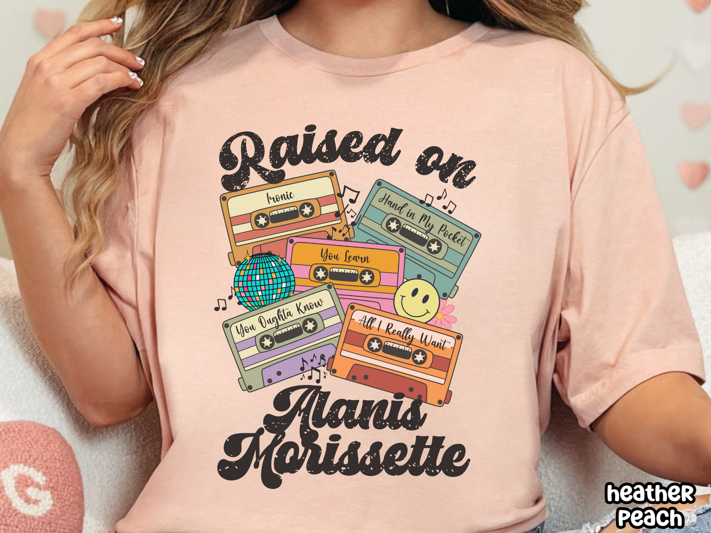 Alanis Morissette Raised on Pop Retro Cassette Tape Fully Custom Music Shirt