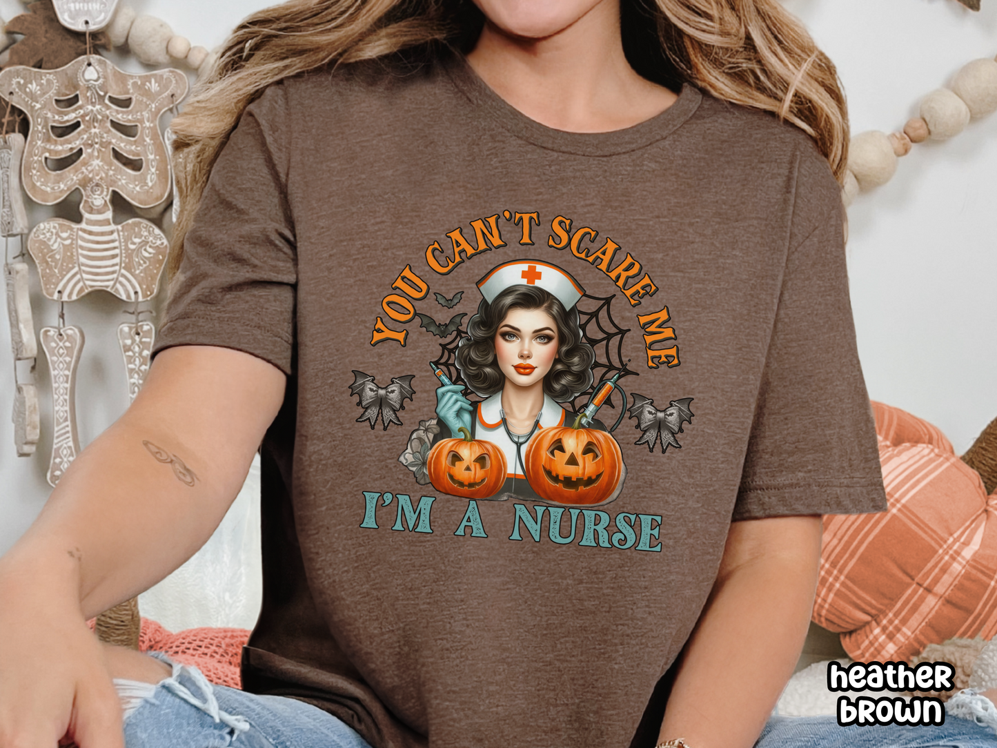 Can't Scare Me I'm A Nurse Nursing Halloween Tee