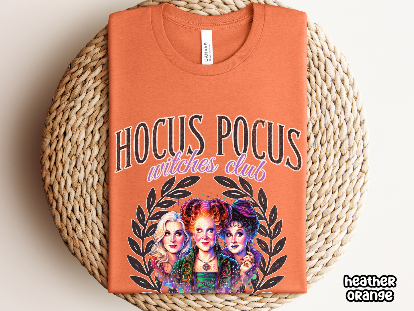 Hocus Pocus Witches Club Girly Halloween Tee