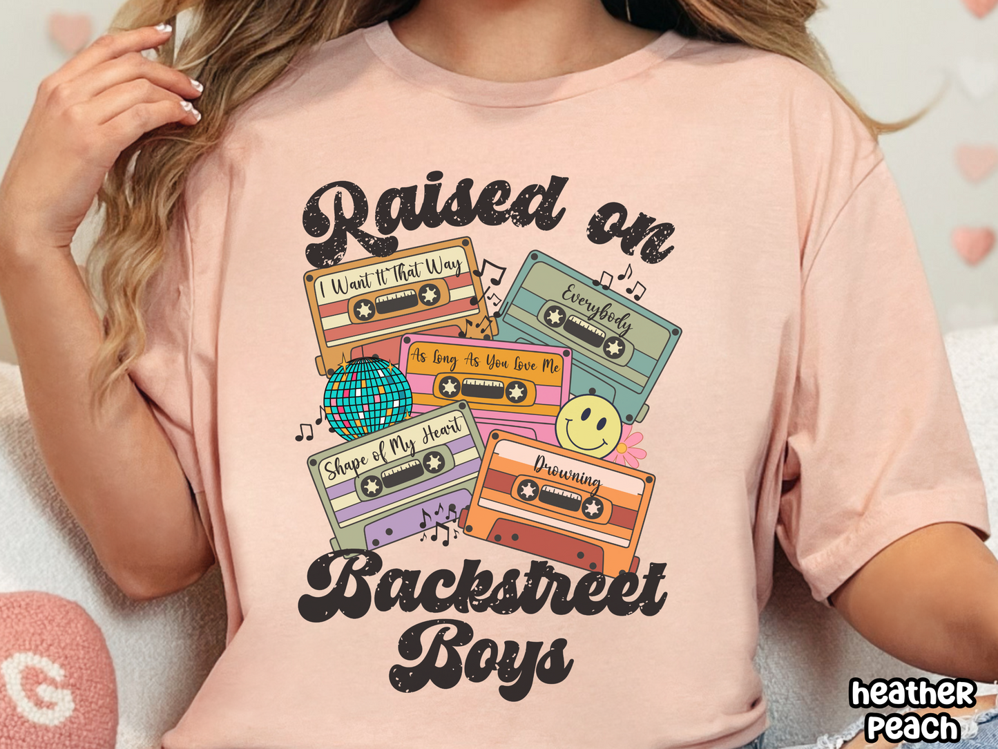 Backstreet Boys Raised on Boy Bands Pop Retro Cassette Tape Fully Custom Music Shirt