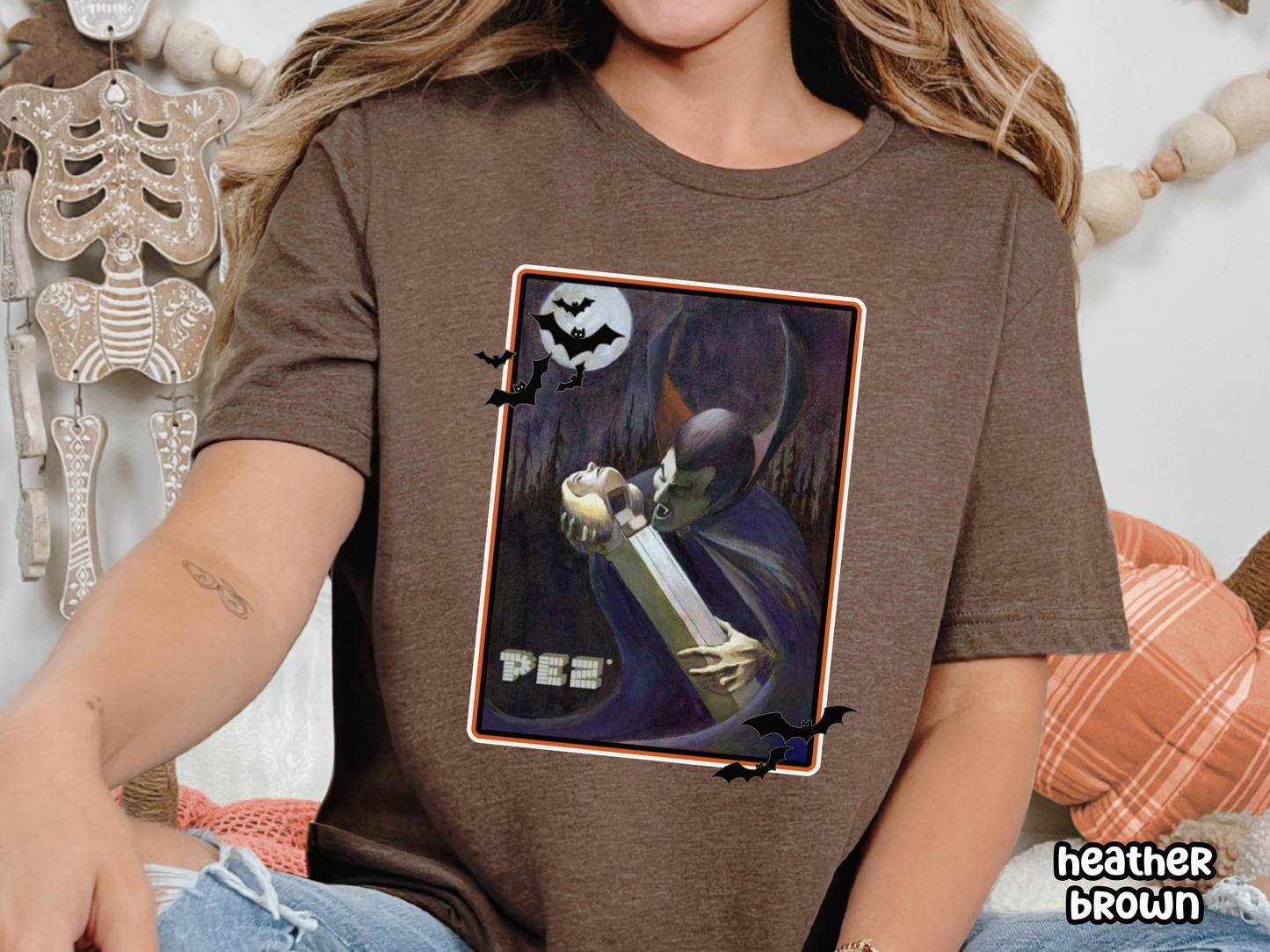 Spooky Vampire Pez Spoof Vintage Style Halloween Tee