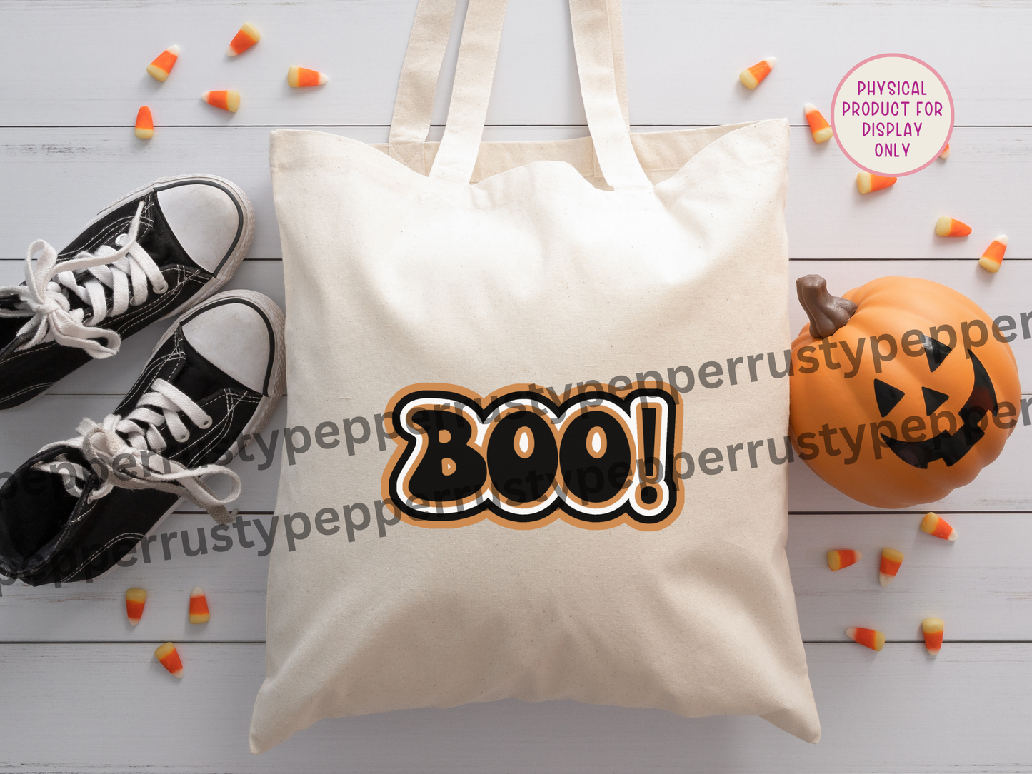 Boo Retro Font Halloween PNG File