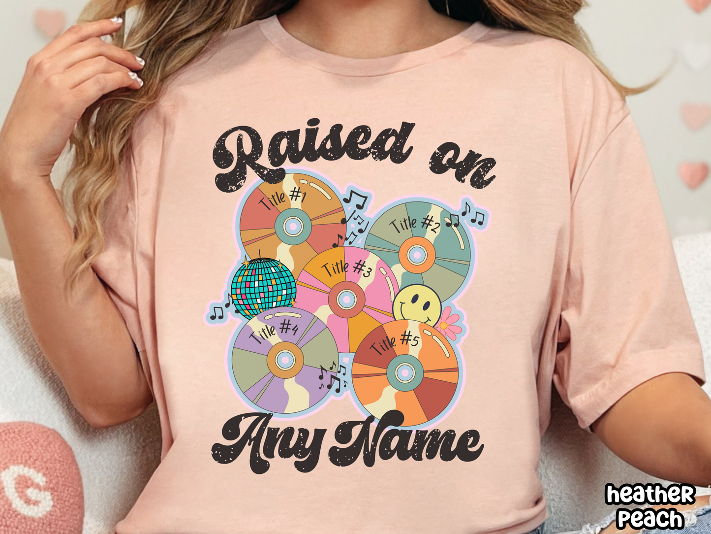 'Any Artist' Raised on Pop Retro CD Fully Custom Music Shirt