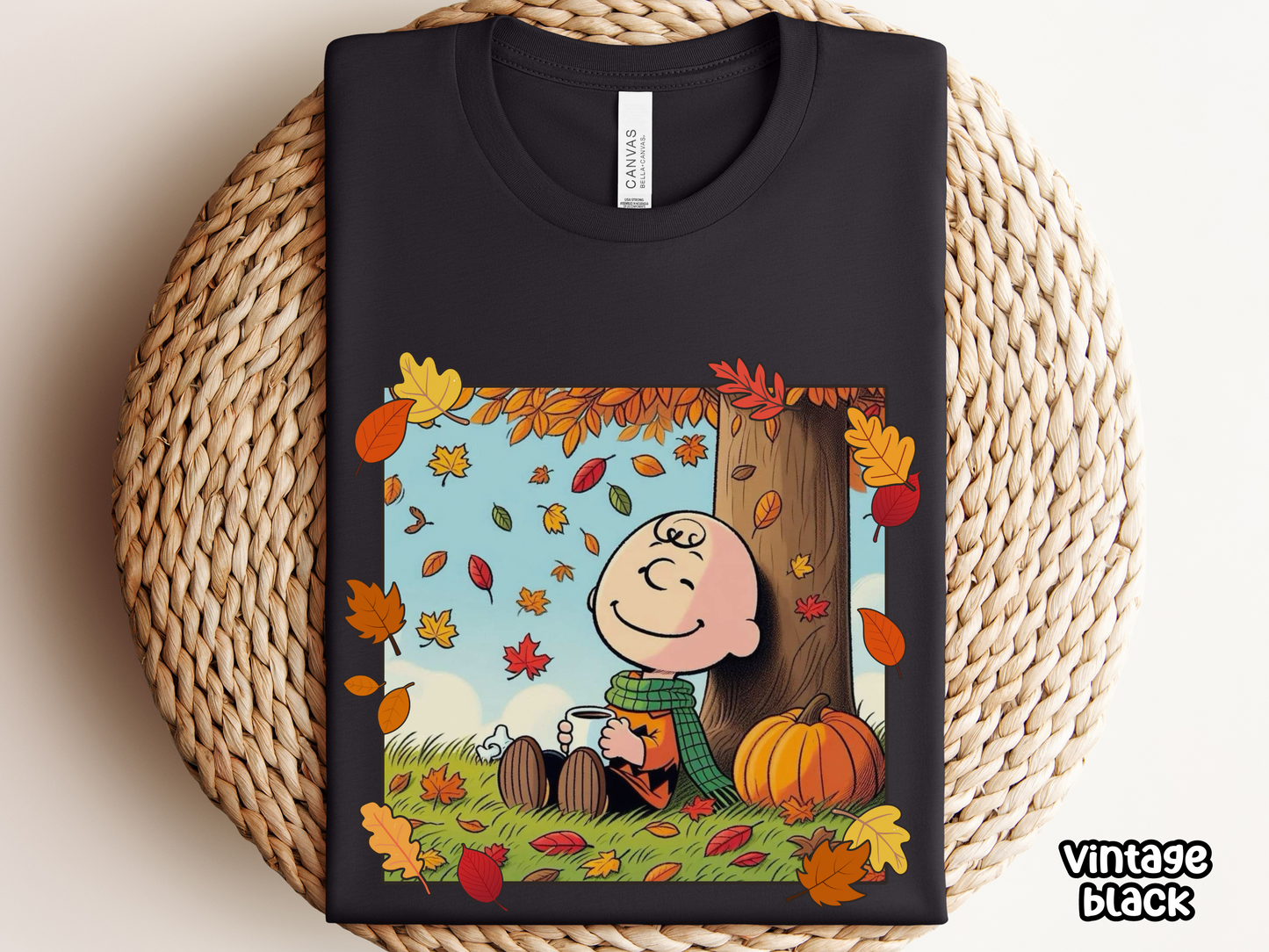 Charlie Pumpkin & Leaves Graphic Tee