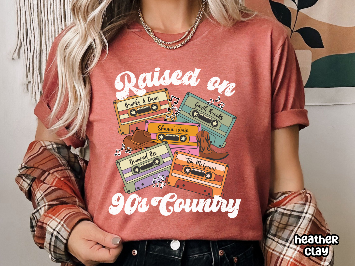 Raised on 90s Country Retro Cassette Tape Fully Custom Music Shirt