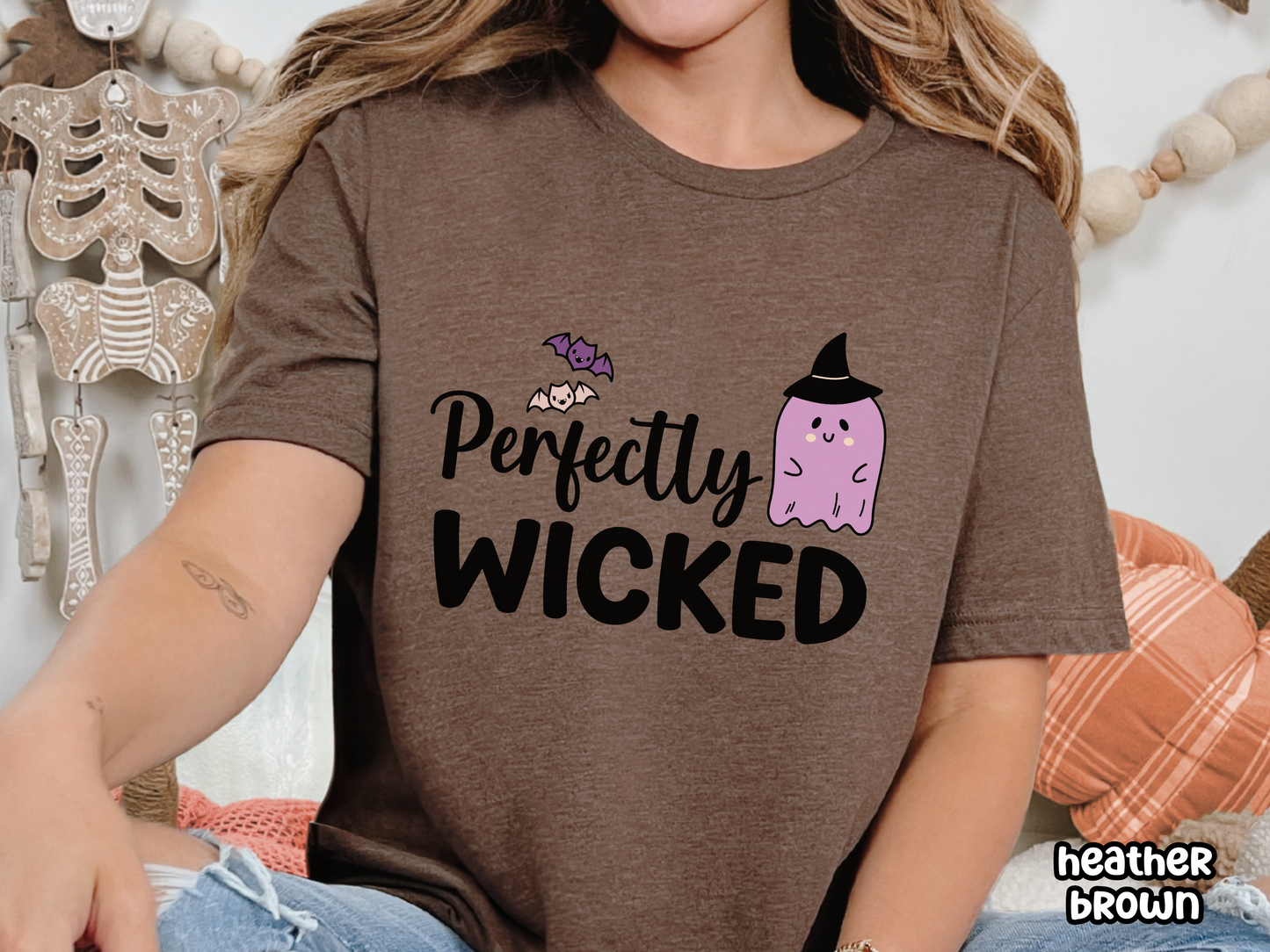 Perfectly Wicked Cute Purple Ghost Halloween Tee