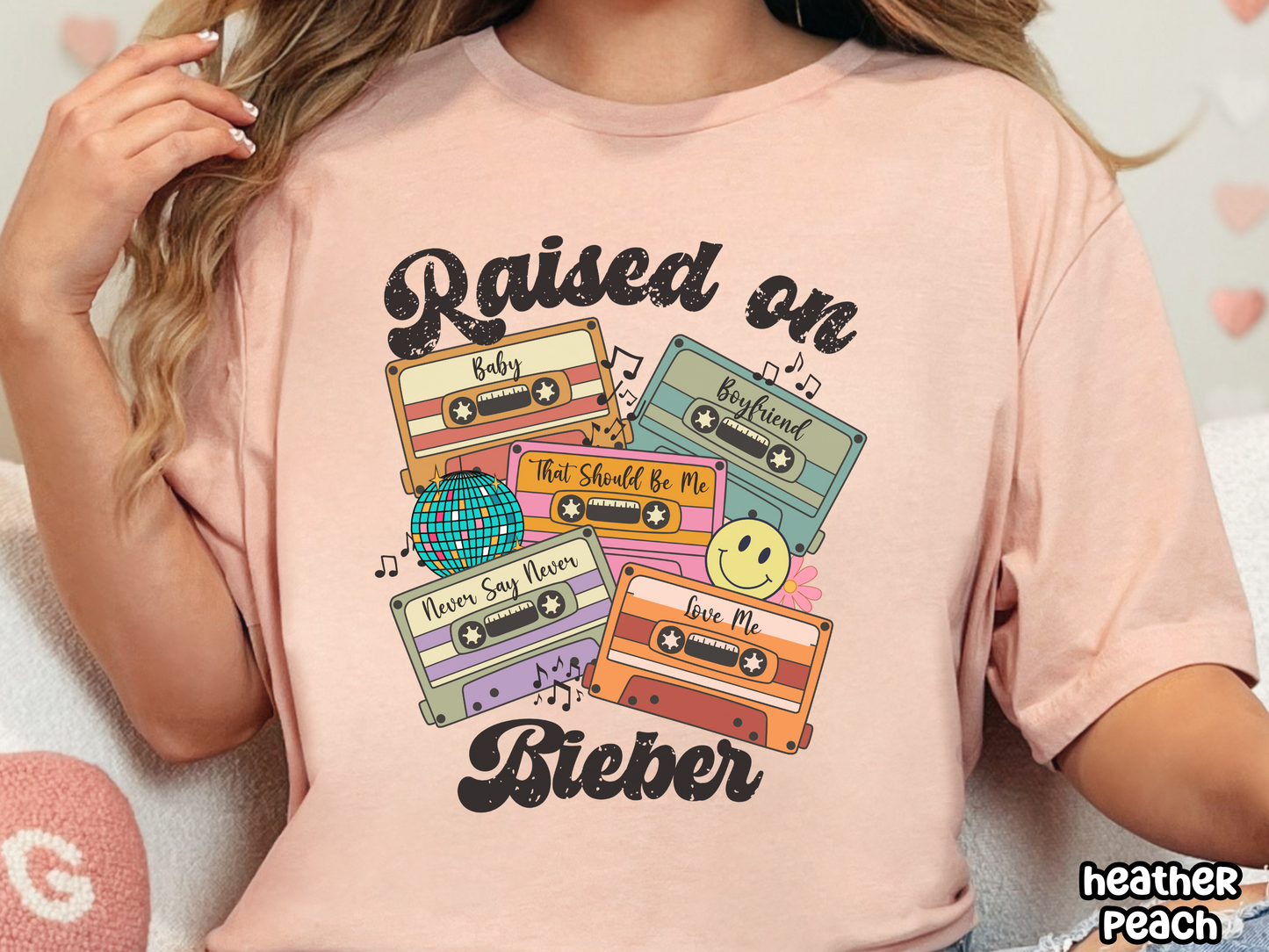 Bieber Raised on Pop Retro Cassette Tape Fully Custom Music Shirt