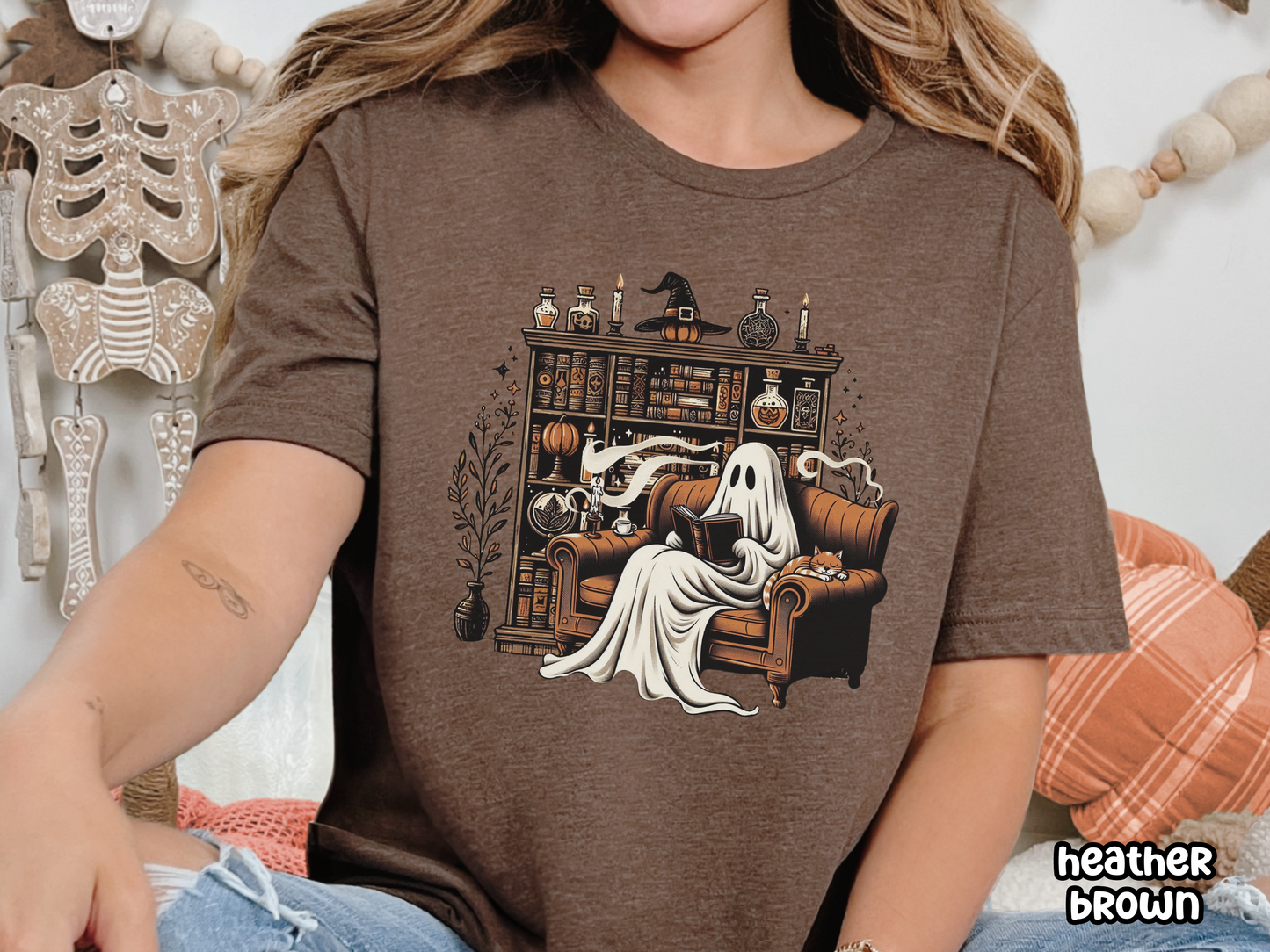 Bookish Reading Library Ghost Spooky Season Tee