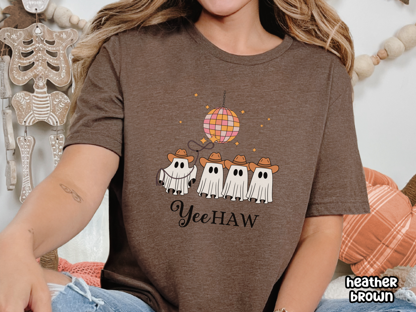 Western Disco Ghost Retro Halloween Shirt