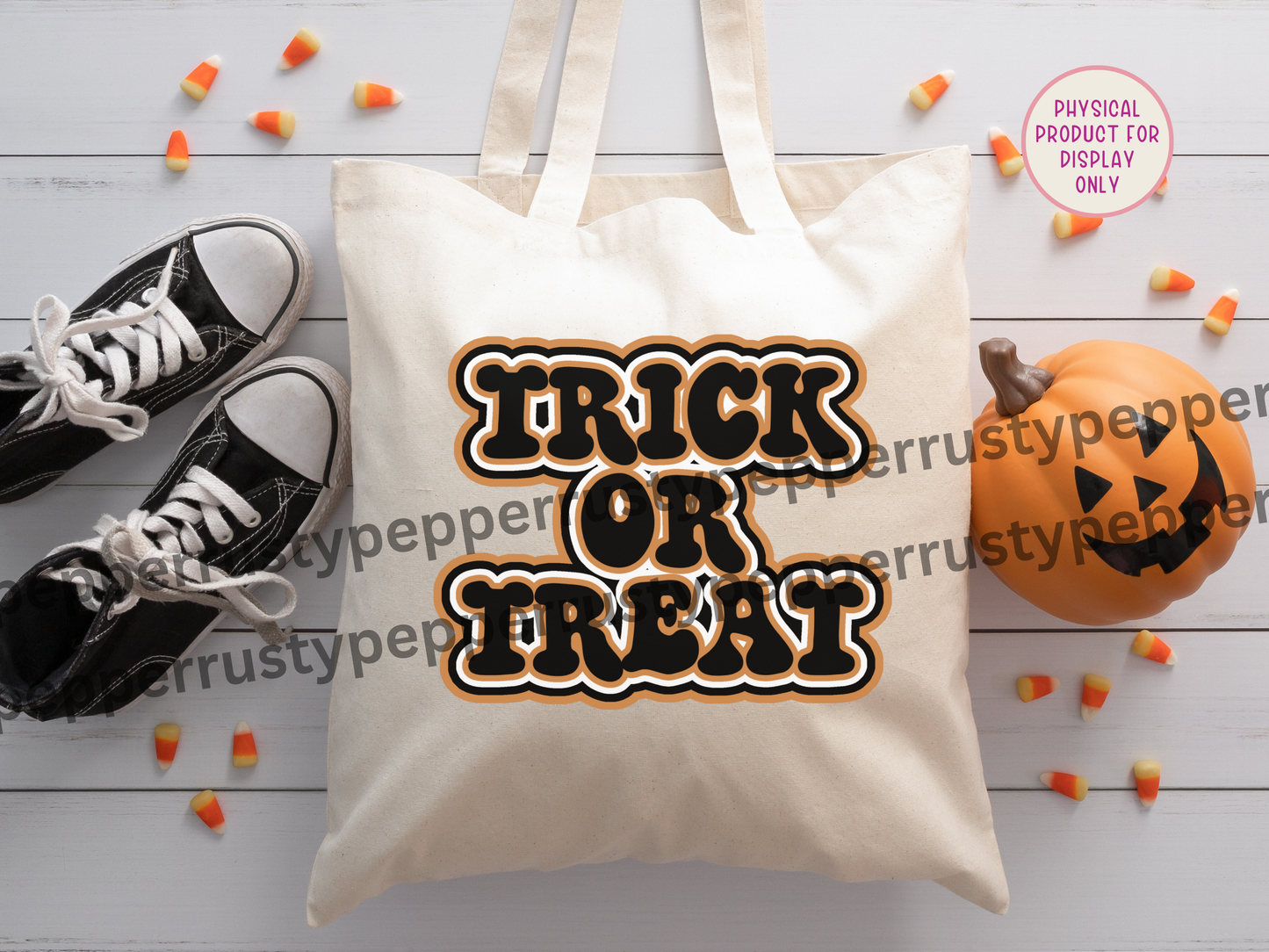 Trick Or Treat Retro Font Halloween PNG File