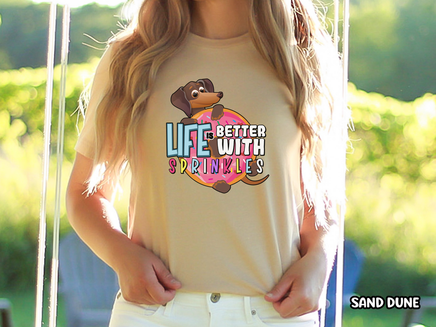 Life Is Better With Sprinkles Dachshund & Donut Shirt