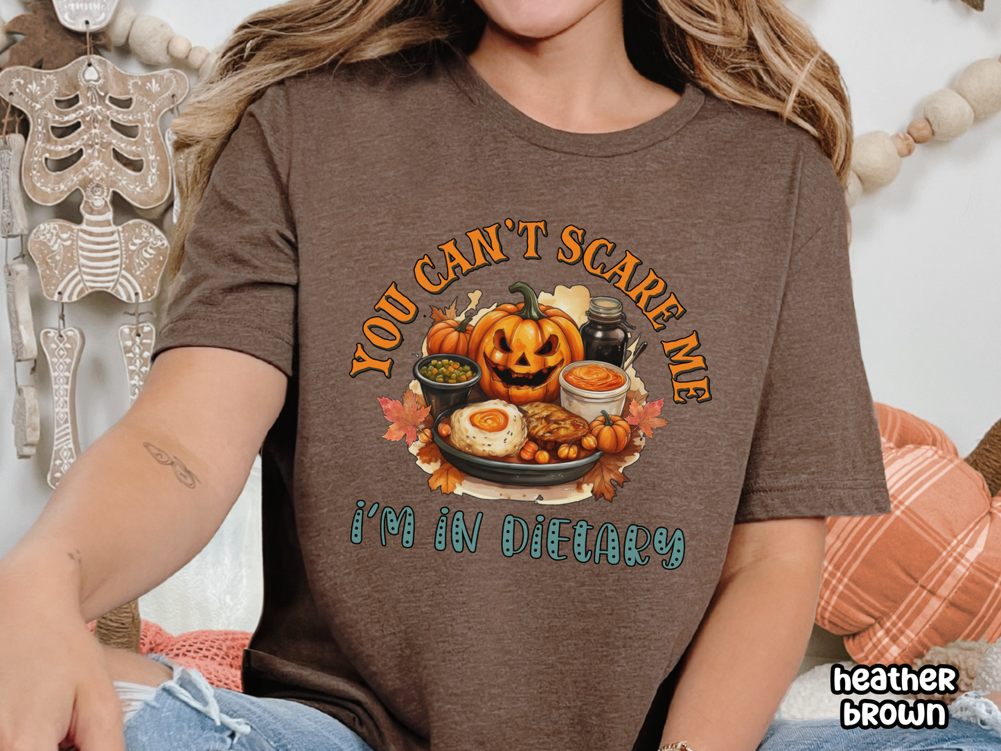 Can't Scare Me Dietary Nursing Halloween Tee