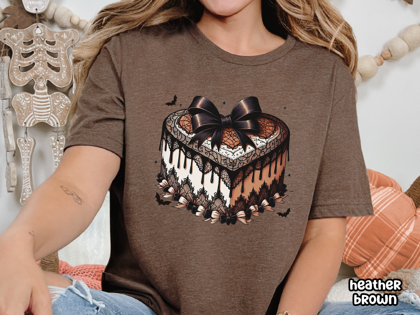 Spooky Gothic Halloween Cake Tee