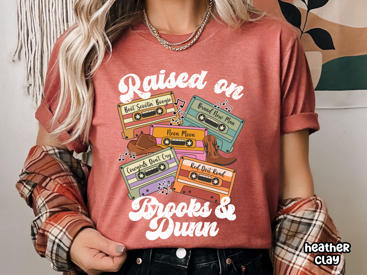 Raised On BrooksDunn Retro Cassette Tape Custom Music Shirt