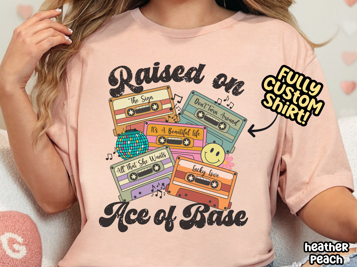 Ace of Base Raised on Pop Retro Cassette Tape Fully Custom Music Shirt