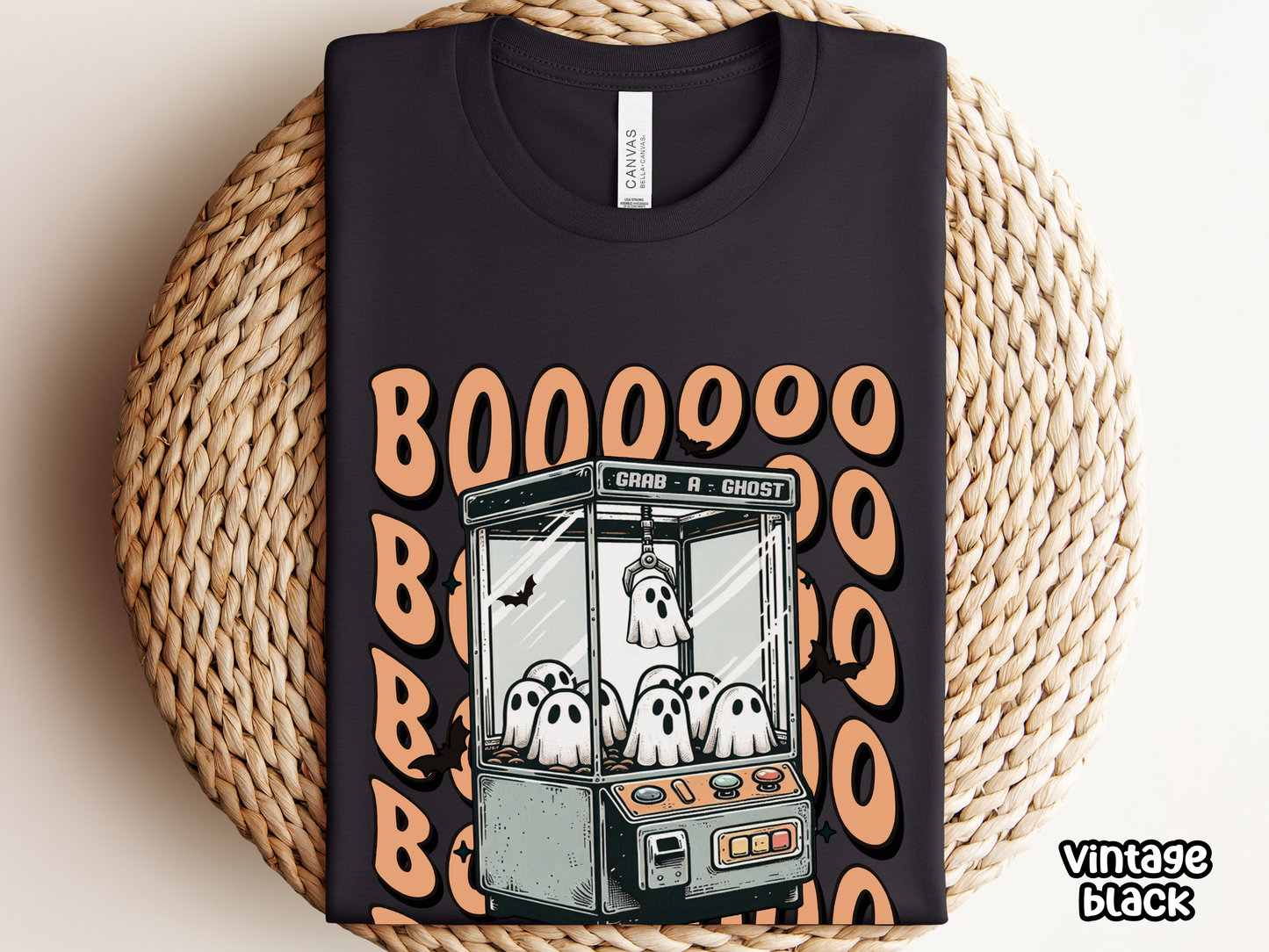 Cute Ghost Claw Machine Arcade Retro Halloween Tee